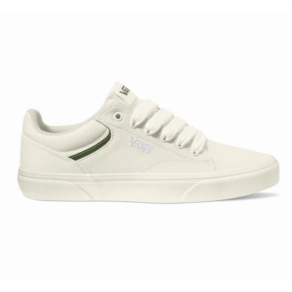 Vans Men's size 10 Seldan hint of lime White and Green Sneakers NIB